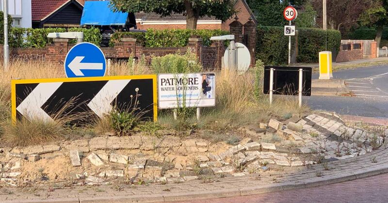 Colchester Road / Rushmere Road Roundabout in Ipswich (21 September 2021)