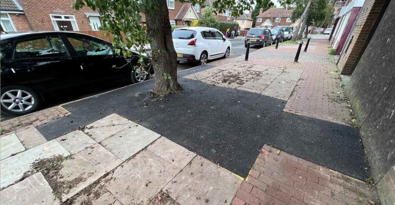 The patchwork of materials in Frobisher Road needs tidying up